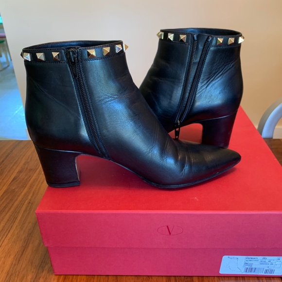 Valentino Rockstud Ankle Boots - Picture 3 of 9